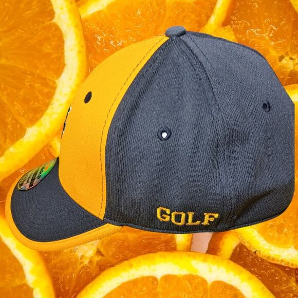 NWT Pukka A-Flex Black-Yellow Lightweight Breathability Golf Cap‎ - Picture 2 of 8